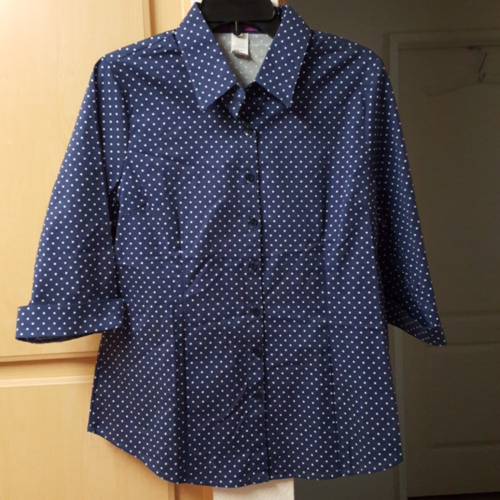 MOJO Polka Dot Short Sleeve Blouse